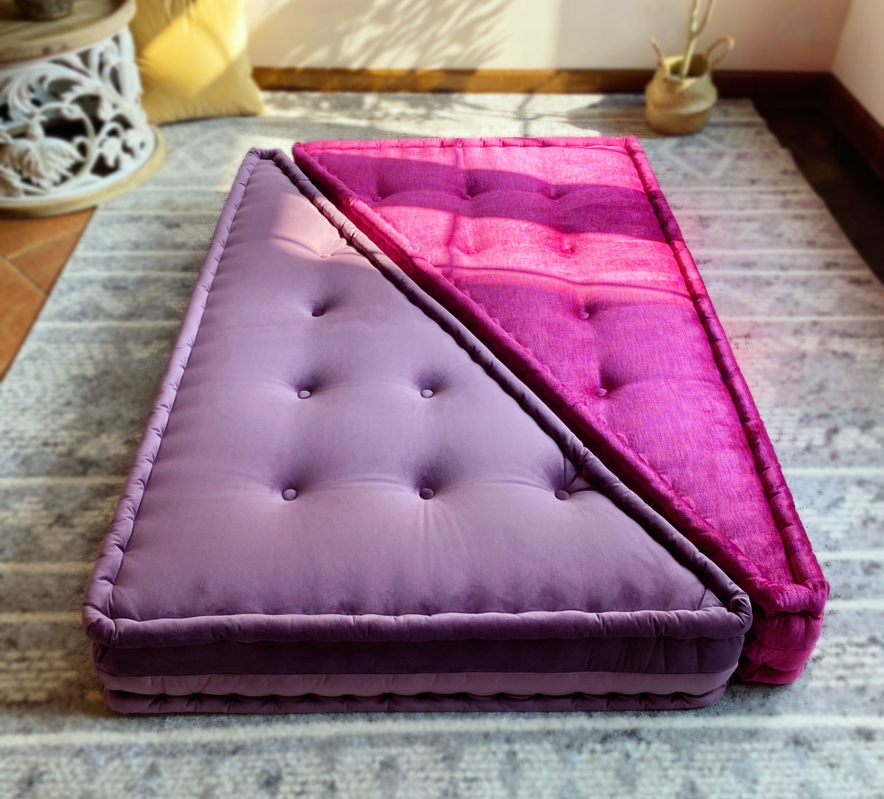 French Daybed Sofa : Custom Irregular Shape Mat 